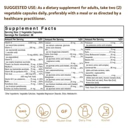 Solgar Formula VM-75, 60 растительных капсул, поливитамины с хелатными минералами, витаминами A, B6, B12, C, D, E, биотином, магнием, кальцием, железом, цинком, веганские, без глютена, без молочных продуктов, 60 порций