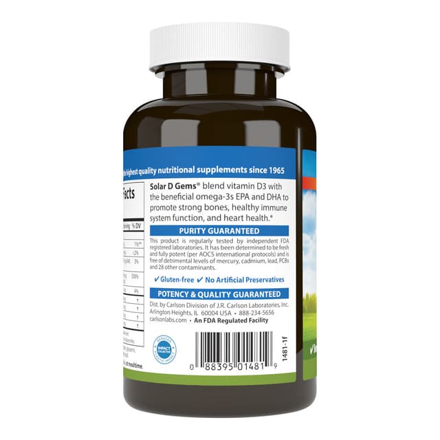 Carlson Labs Витамин D 4000 МЕ (100 мкг), 120 мягких капсул