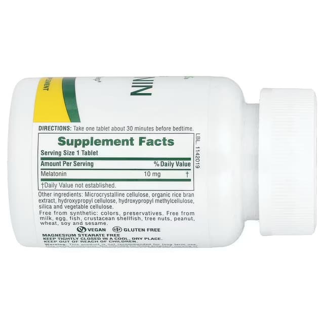 Nature's Plus, Мелатонин, 10 мг, 90 таблеток ( 7,5)