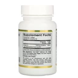 California Gold Nutrition, Витамин D3, 125 мкг (5000 МЕ), 90 рыбно-желатиновых мягких таблеток