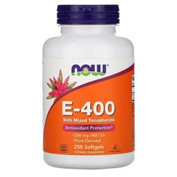 NOW Foods, витамин E-400 со смешанными токоферолами, 268 мг (400 МЕ), 250 капсул