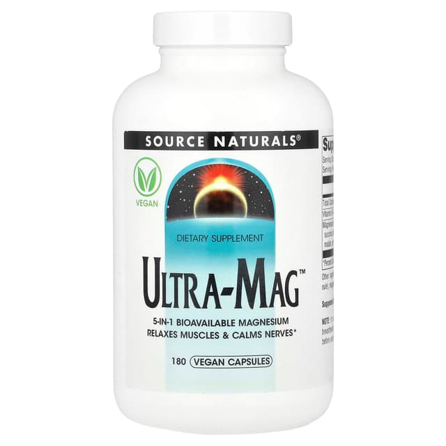 Source Naturals, Ultra-Mag, 180 веганских капсул