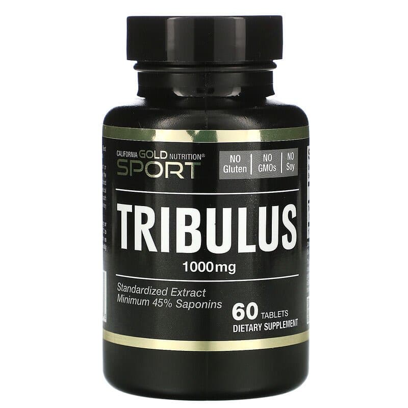 California Gold Nutrition, тестостерон бустер , 1000 мг, трибулус 60 таблеток