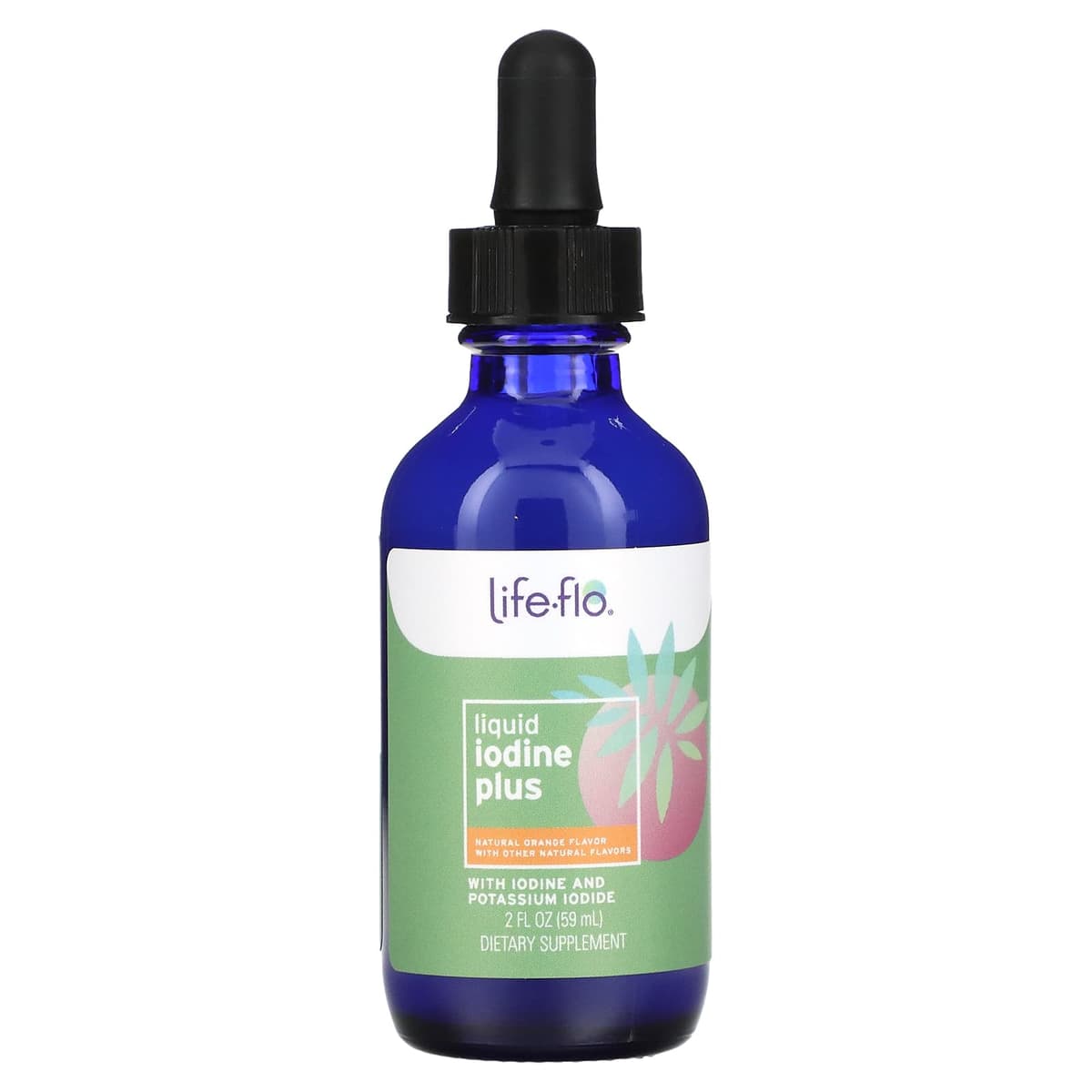 Life-flo, Жидкий йод плюс натуральный вкус апельсина, 2 жид. унции