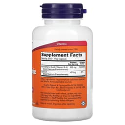 Now Foods, Пантотеновая кислота, 500 мг, 100 растительных капсул