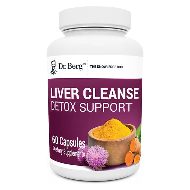Капсулы Dr. Berg для очистки печени - добавка включает куркуму, черный перец и холин - 60 Капсул