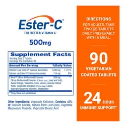 Nature's Bounty, Ester-C, максимальная сила, 500 мг, 90 вегетарианских таблеток, покрытых оболочкой