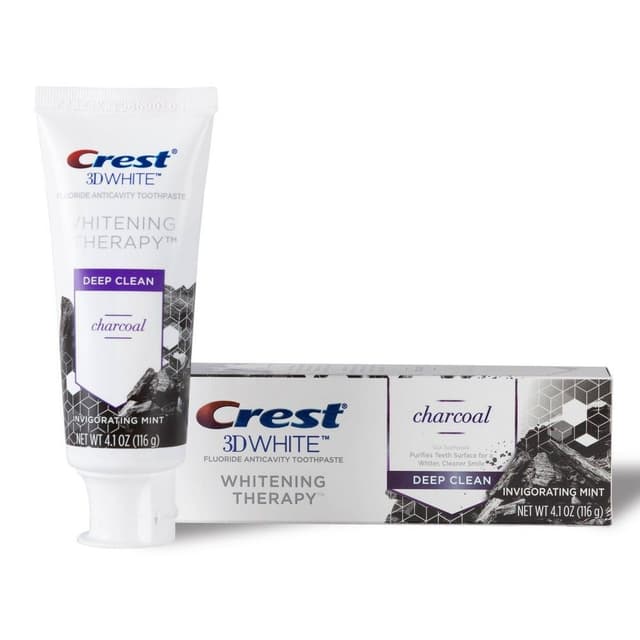 Отбеливающая зубная паста с фтором Crest 3D White Whitening Therapy Charcoal 116 грамм