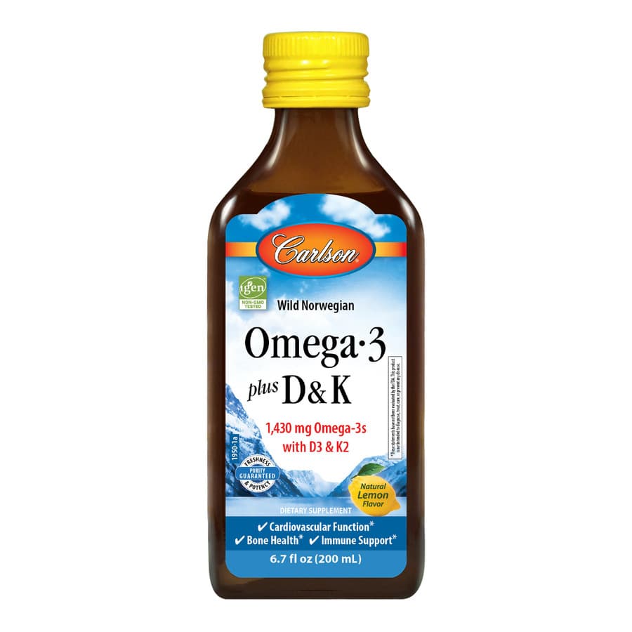 Carlson Labs Омега-3 + Д и К, 200 мл
