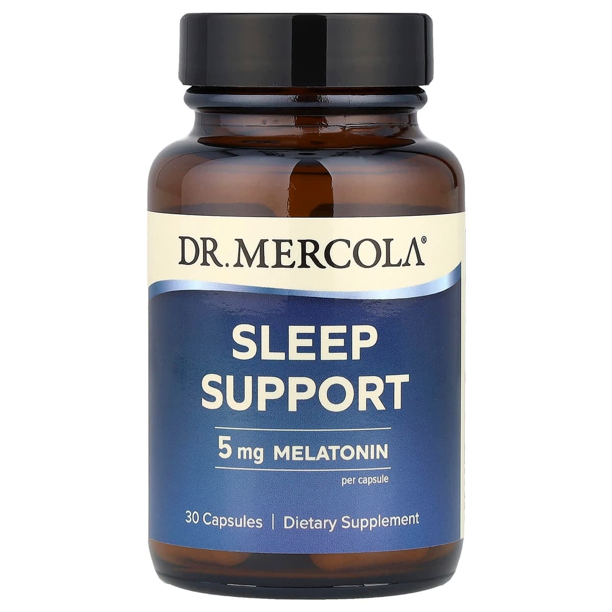 Dr. Mercola, Поддержка сна, мелатонин 5 мг, 30 капсул