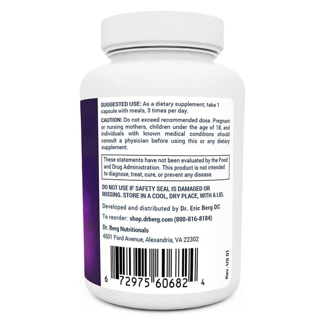 Добавки для поддержки желчного пузыря доктора Берга Веганская формула - Содержит ферменты на растительной основе для облегчения вздутия живота, запоров и газов - Лучшее пищеварение и нормальный уровень желчи - 90 Вегетарианских капсул