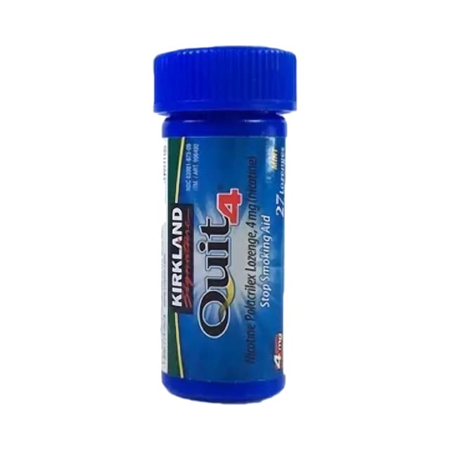 Kirkland Signature Quit4 4 мг пастилки с мятой против никотина , 27 шт