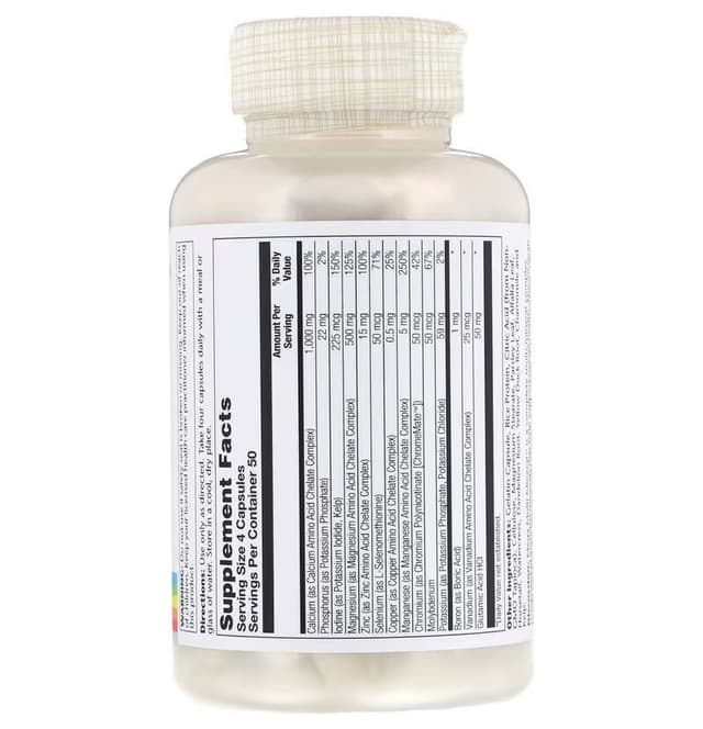 Solaray, Mega Multi Mineral, без железа, 200 капсул