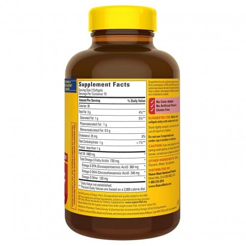 ЖИРНЫЕ КИСЛОТЫ NATURE MADE FISH OIL 1200 MG - 150 капсул
