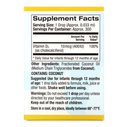 California Gold Nutrition, витамин D3 в каплях для детей, 400 МЕ, 10 мл