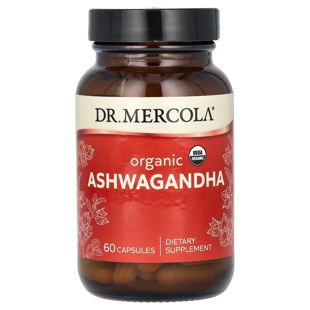 Dr. Mercola, органическая ашваганда, 60 капсул