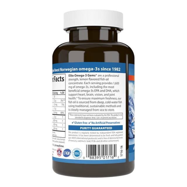 Carlson Labs Элитные драгоценные камни Омега-3 1600 мг, 60 мягких капсул
