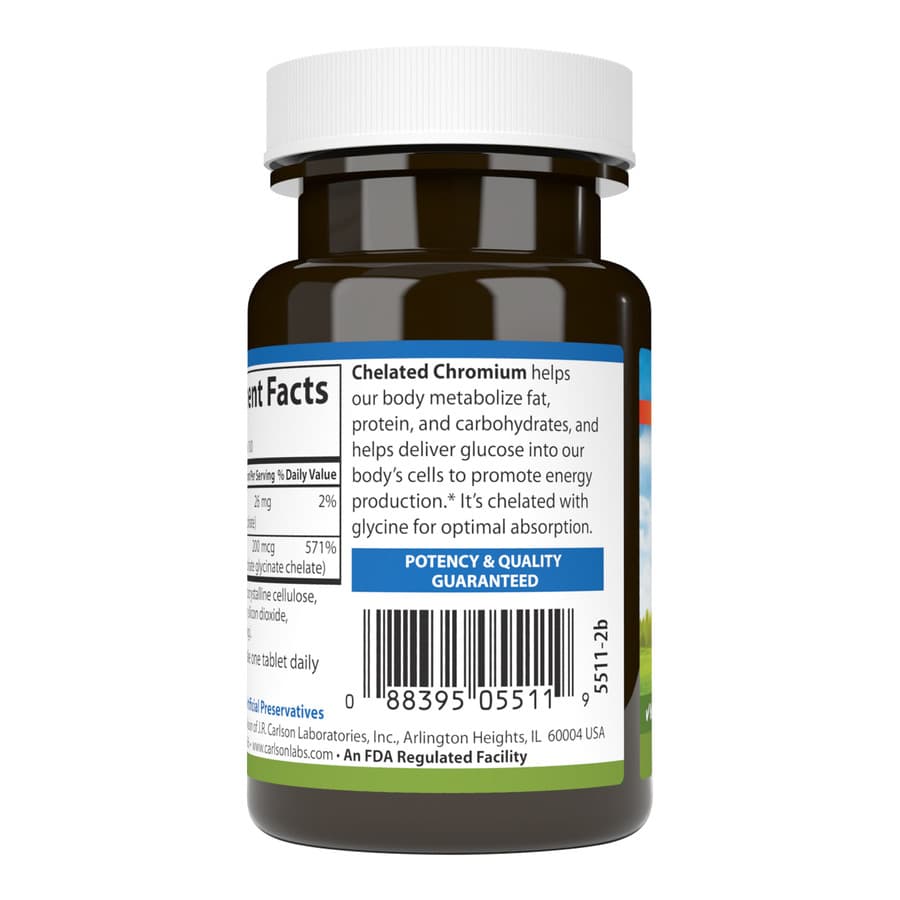 Carlson Labs, Хелатный хром 200 мкг