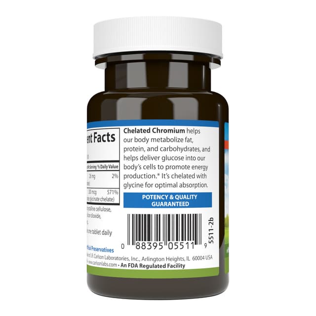 Carlson Labs, Хелатный хром 200 мкг