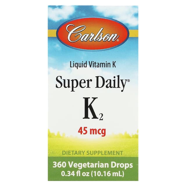 Carlson Labs, Super Daily K2, 45 мкг, 10,16 мл