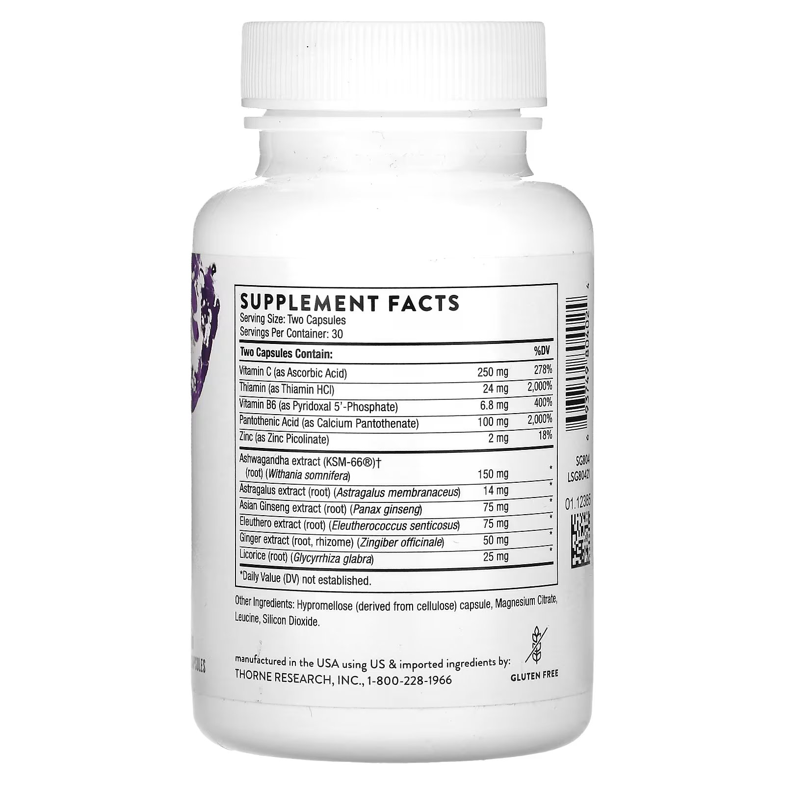 Thorne, Stress Balance, стресс баланс 60 капсул