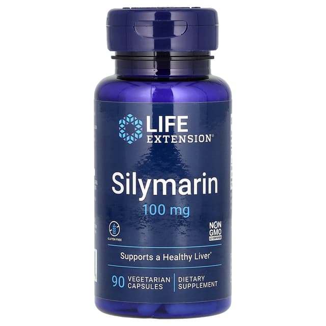 Life Extension, Силимарин, 100 мг, 90 вегетарианских капсул