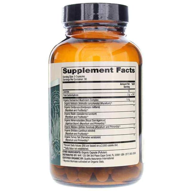 Dr. Mercola, Комплекс ферментированных грибов, 90 капсул