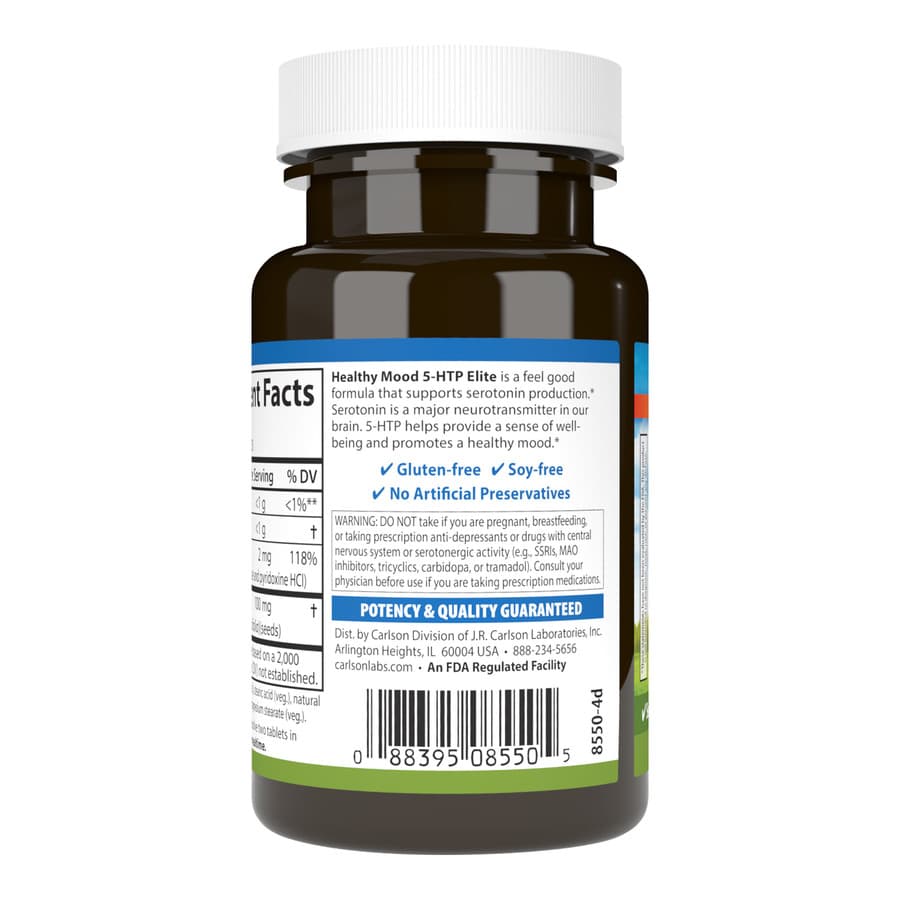 Carlson Labs 5 HTP Elite 100 мг, 60 таблеток