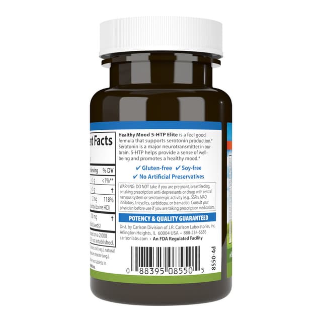 Carlson Labs 5 HTP Elite 100 мг, 60 таблеток