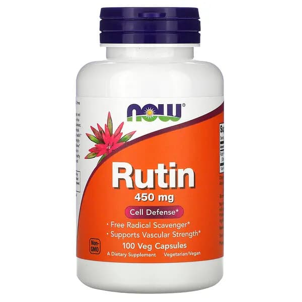 NOW Foods Rutin  рутин, 450 мг, 100 растительных капсул