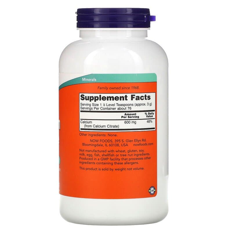 Now Foods, Calcium Citrate, Pure Powder, 8 унций (227 г)