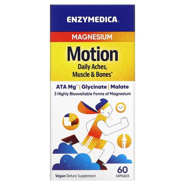Enzymedica Магний, движение, 60 капсул