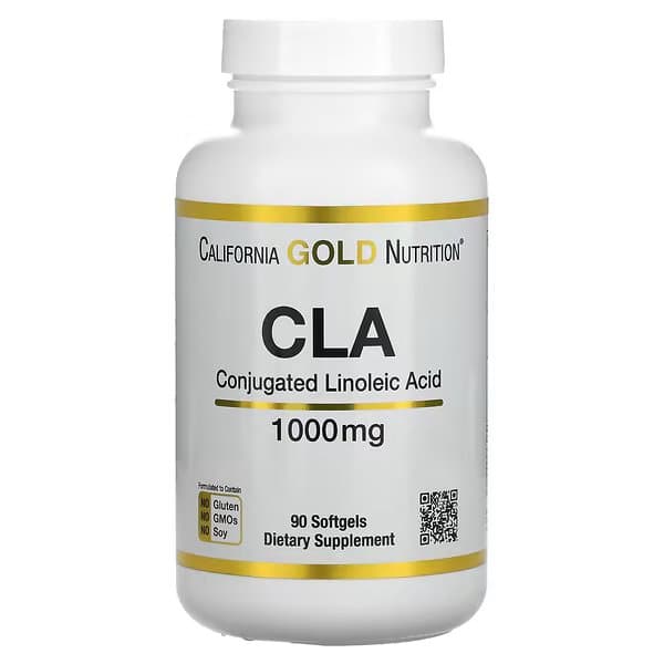 California Gold Nutrition, Clarinol, КЛК, конъюгированная линолевая кислота, 1000 мг, 90 мягких таблеток