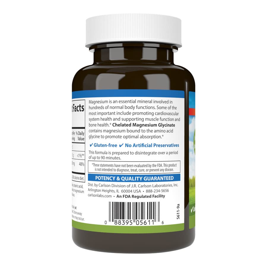 Carlson Labs, Хелатный глицинат магния 200 мг