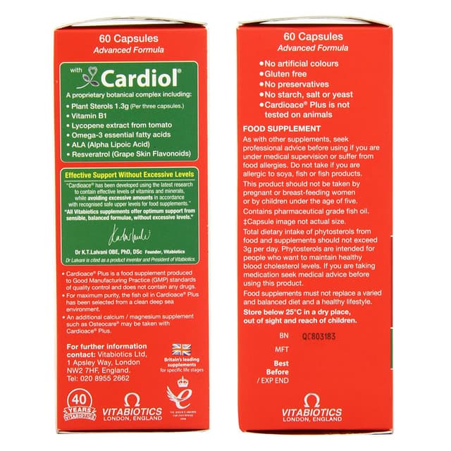 Vitabiotics Cardio Plus - для поддержки здоровья сердца
