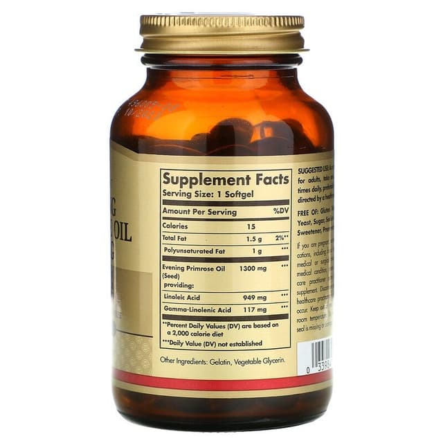 Solgar, (evening primrose oil)масло примулы вечерней, 1300 мг, 60 капсул