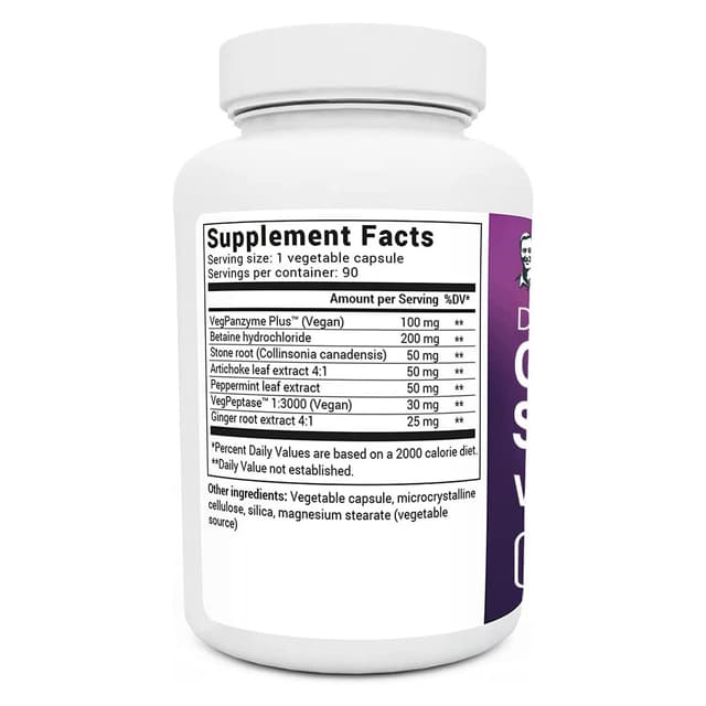 Добавки для поддержки желчного пузыря доктора Берга Веганская формула - Содержит ферменты на растительной основе для облегчения вздутия живота, запоров и газов - Лучшее пищеварение и нормальный уровень желчи - 90 Вегетарианских капсул