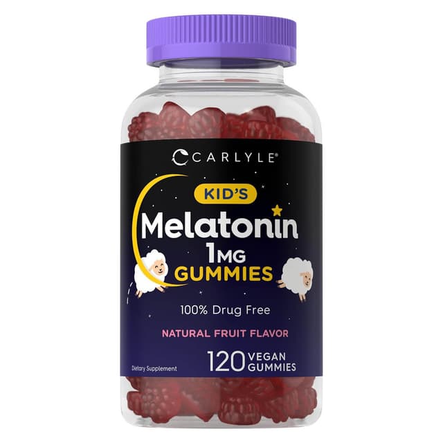 Carlyle Kids Мелатониновые жевательные конфеты, 1 мг 90 Количество, Жевательные конфеты с фруктовым вкусом
