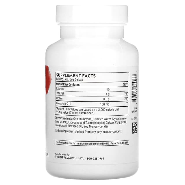 Thorne, Q-Best 100,  Co Q10 100 MG 60 гелевых капсул