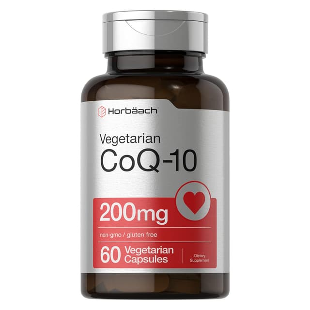 Horbaach - Капсулы CoQ10 | 200мг | 60 шт | Вегетарианский, без ГМО, без глютена