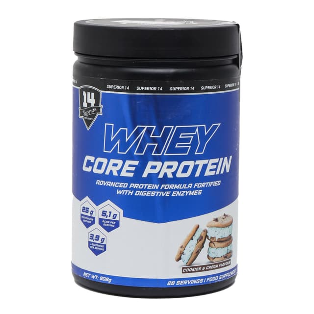 Сывороточный протеин, WHEY CORE PROTEIN, Superior 14, 908 гр со вкусом печенья