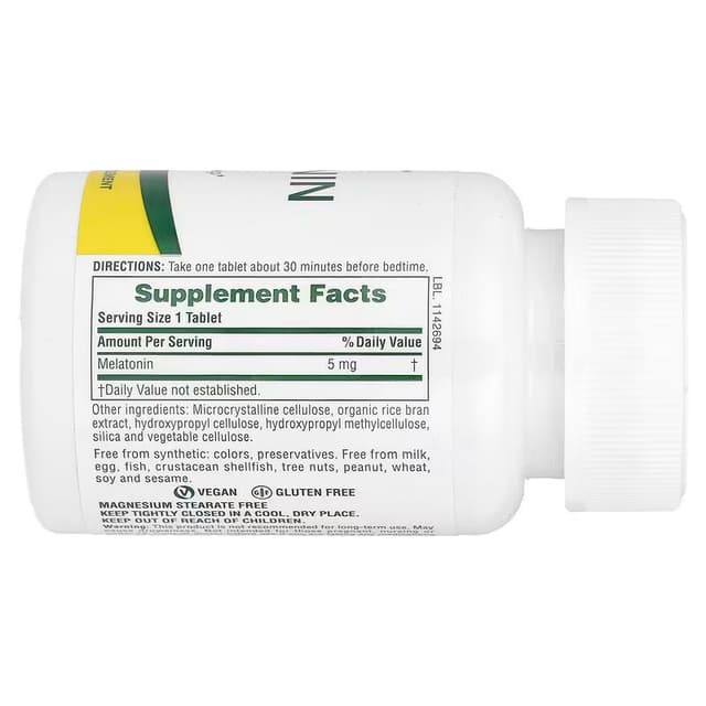 Nature's Plus, Мелатонин, 5 мг, 90 таблеток ( 6,5)