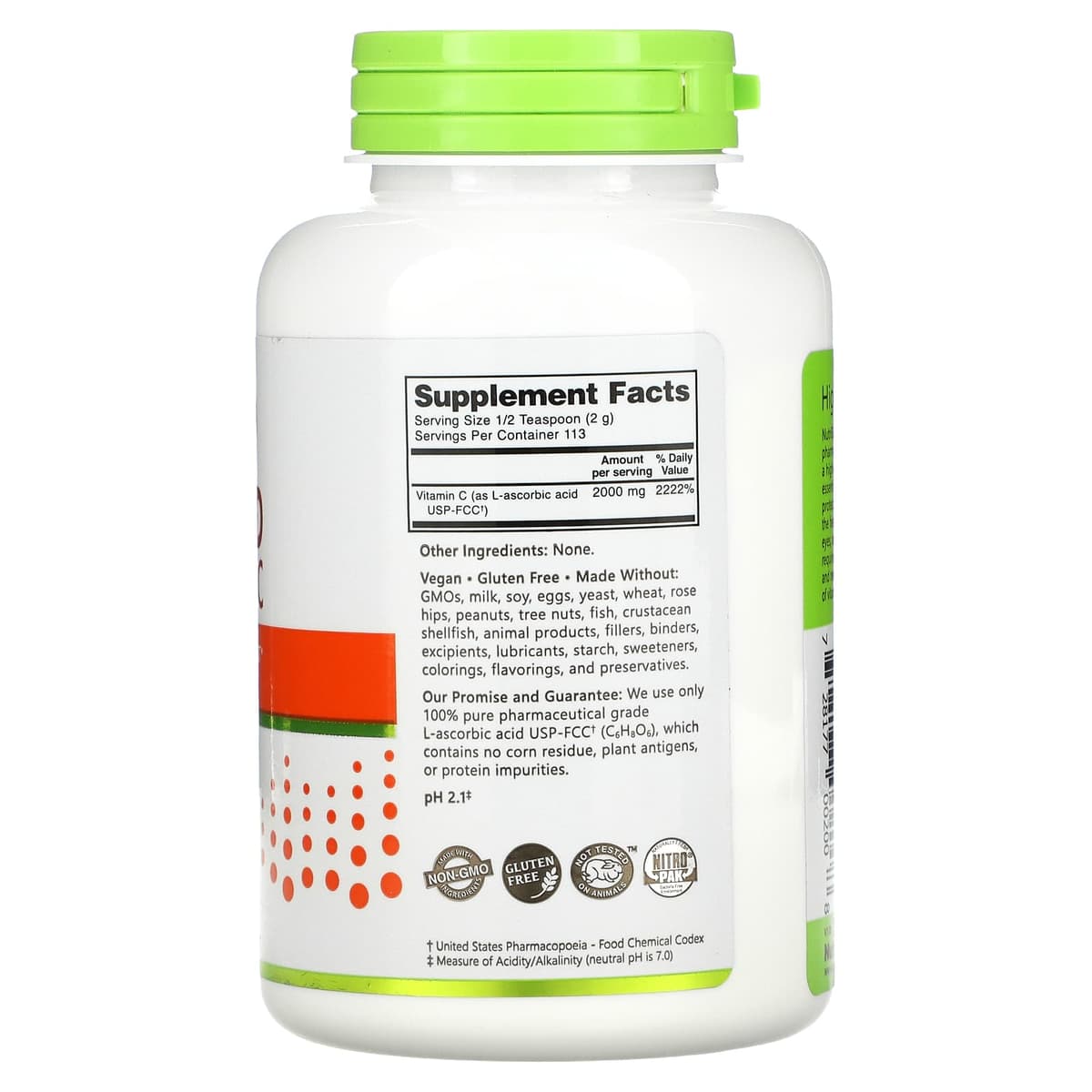 NutriBiotic, Аскорбиновая кислота, 100 % чистый витамин С, кристаллический порошок, 227 г