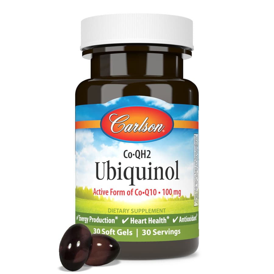 Carlson Labs CoQH Ubiquinol, 100 мг, 30 мягких капсул