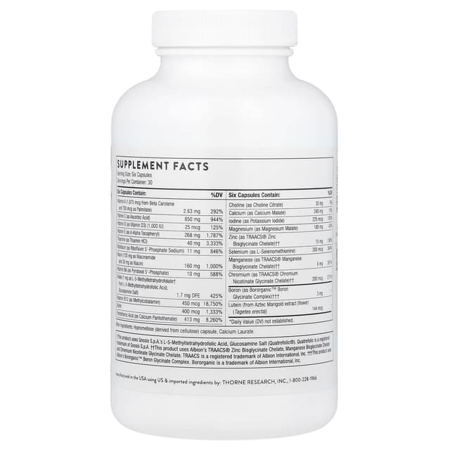 Thorne, мультивитамины для женщин старше 50 лет, 180 капсул