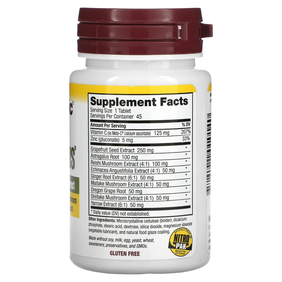NutriBiotic, DefensePlus,Мощная добавка для иммунитета максимальная сила, 45 веганских таблеток