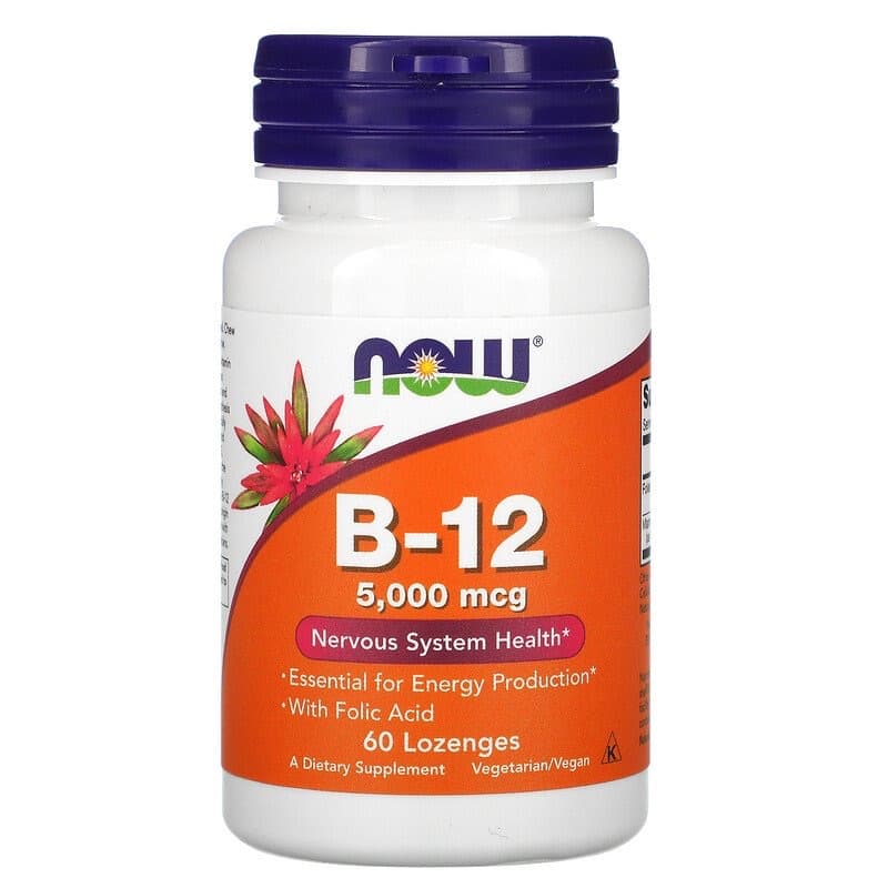 Now Foods, B-12(Б12), 5000 мкг, 60 шт