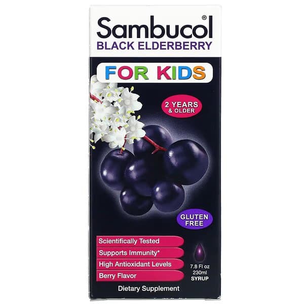 Sambucol, Сироп из черной бузины, для детей, ягодный аромат, 230 мл