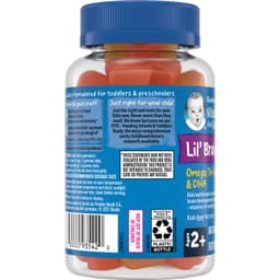 Gerber, Lil Brainies, смесь трех омега жирных кислот и ДГК, мультивитаминная добавка, для детей от 2 лет, 60 жевательных конфет
