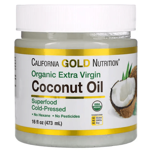 California Gold Nutrition, SUPERFOODS, органическое нерафинированное кокосовое масло первого холодного отжима, 473 мл
